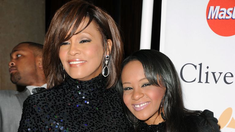 Whitney Houston, left, with her daughter Bobbi Kristina