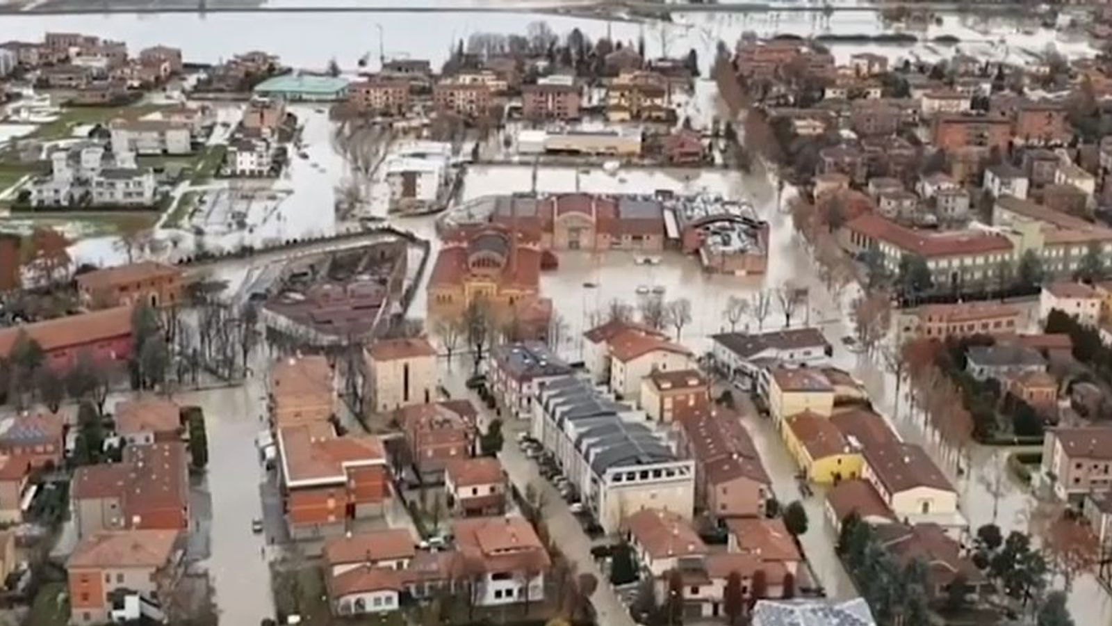 Large parts of northern Italy hit by floods World News Sky News