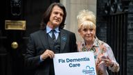 Dame Barbara Windsor arrives at 10 Downing Street with her husband Scott Mitchell on 2 September 2019 to discuss dementia care