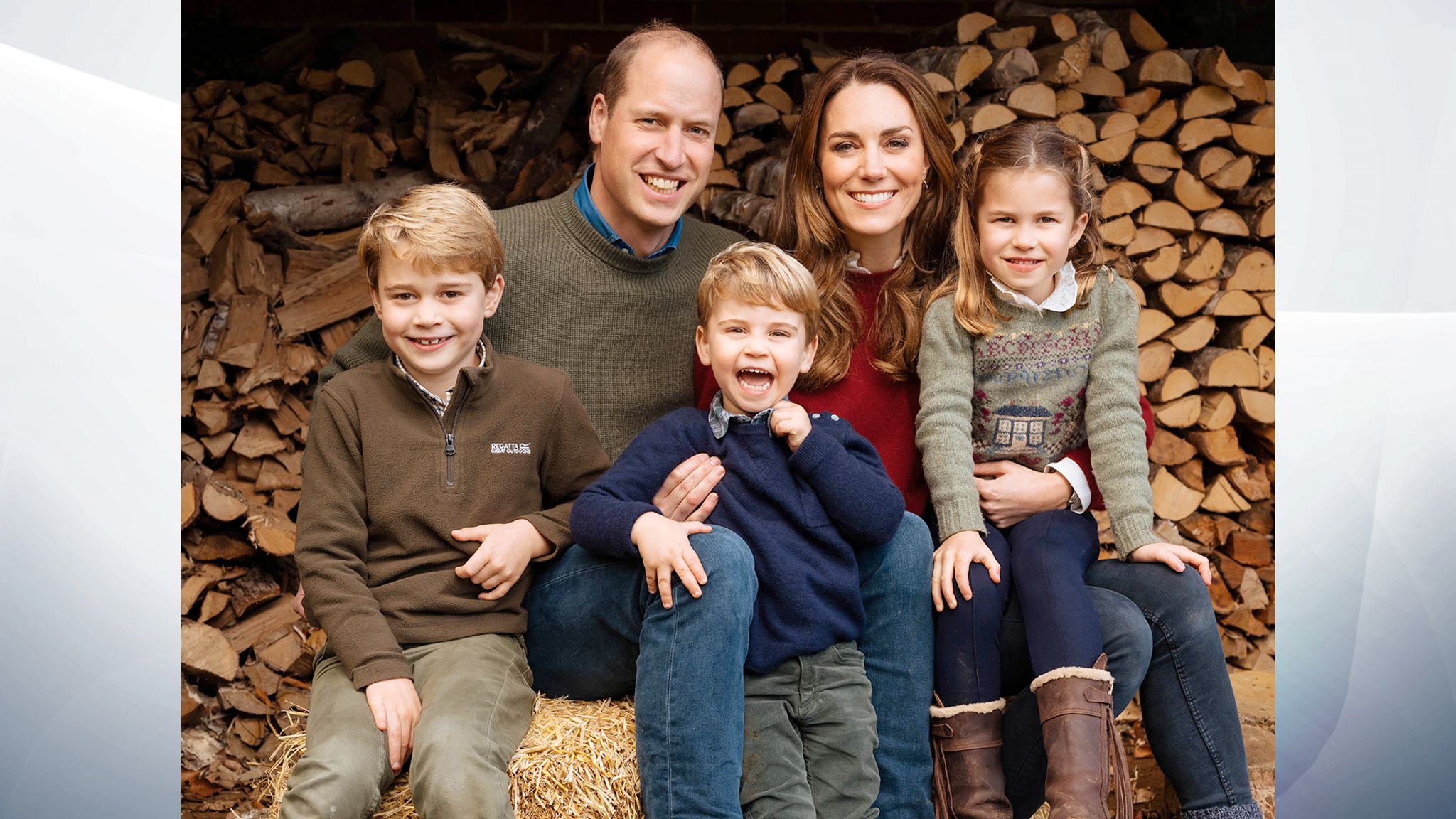 Cambridges' Christmas card Prince William and Kate share smiling photograph of their family