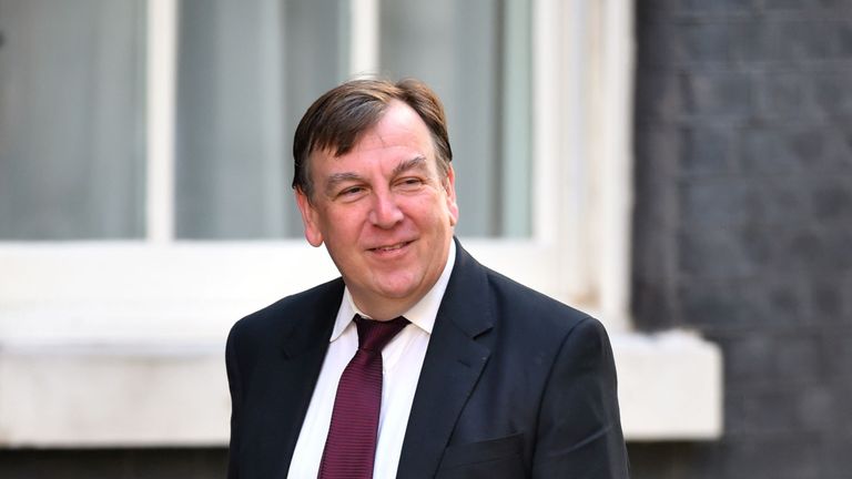 Culture Secretary John Whittingdale arrives in Downing Street, London, for the final Cabinet meeting with David Cameron as Prime Minister.