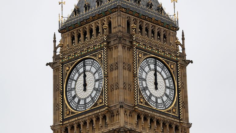 The &#39;Big Ben&#39; bell chimes for the last time in four years ahead of restoration work on the Elizabeth Tower, which houses the Great Clock and the &#39;Big Ben&#39; bell, at the Houses of Parliament in London, Britain August 21, 2017. REUTERS/Peter Nicholls