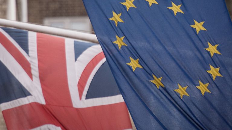 File photo dated 17/2/2016 of the EU and Union flags. More than 100 Westminster constituencies which backed Leave in the 2016 referendum would now vote to remain in the European Union, according to new analysis of polling.