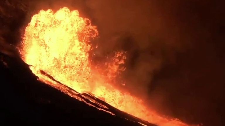 Hawaii&#39;s Kilauea volcano on the Big Island erupted and shot a steam and ash cloud into the atmosphere that lasted about an hour, an official with the National Weather Service said early Monday.