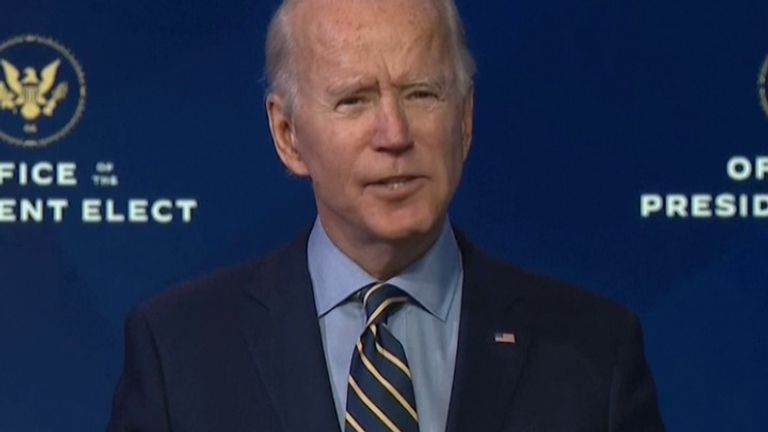 Biden says his team has encountered &#39;roadblocks&#39; during the change of administration from the Department of Defence.