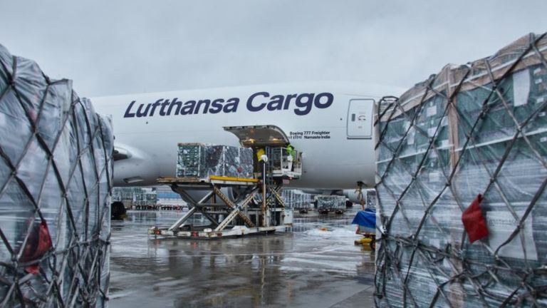 Lufthansa is sending a plane with food to the UK. Pic: Lufthansa