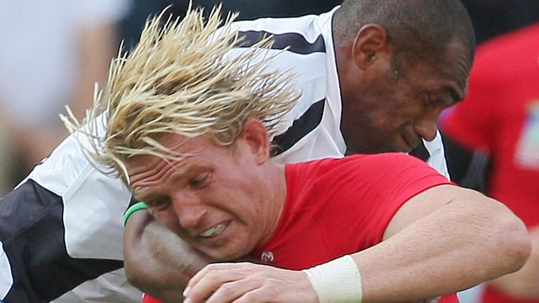 Alix Popham (right), who plays for Wales against Fiji, says she does not remember meeting Nelson Mandela