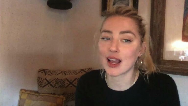 Amber Heard says it was &#39;interesting timing&#39; when her show about a pandemic was put on hold by a pandemic.
