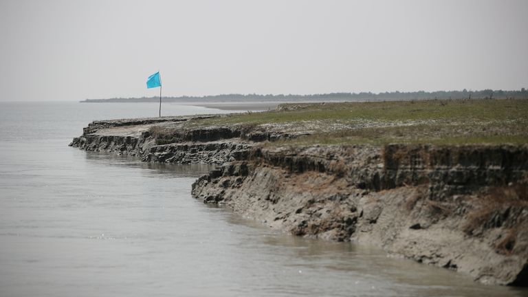 Ansicht der Insel Bhasan Char in der Bucht von Bengalen, Bangladesch, 14. Februar 2018. Foto aufgenommen am 14. Februar 2018. REUTERS / Stringer