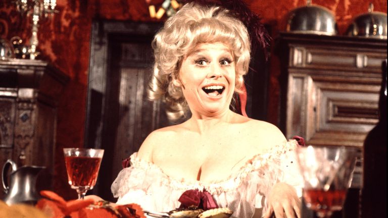 Barbara Windsor stars in Carry On Christmas in 1973