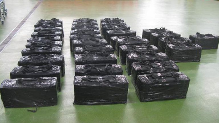 A tonne of cocaine worth an estimated £100 million was found