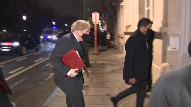Boris Johnson arrives in Brussels for crunch talks with Ursula von der Leyen