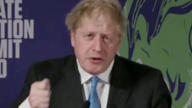 Boris Johnson backs into a metaphorical cul-de-sac while talking about climate change