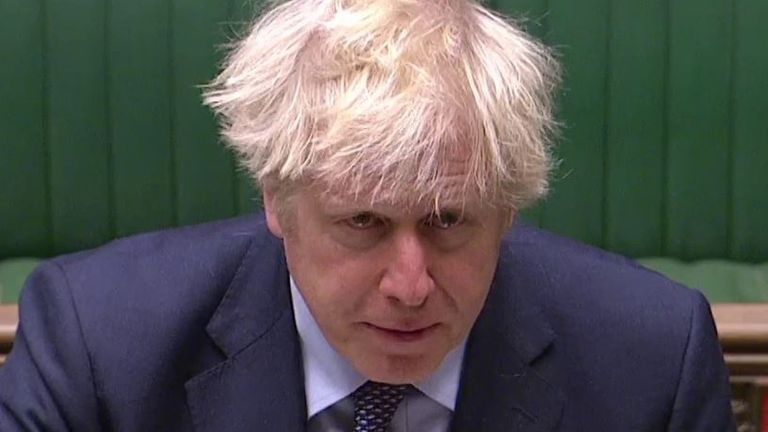 Boris Johnson address the Commons at the start of tier debate