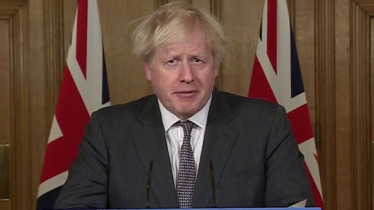 Boris Johnson chairs a Downing Street coronavirus briefing
