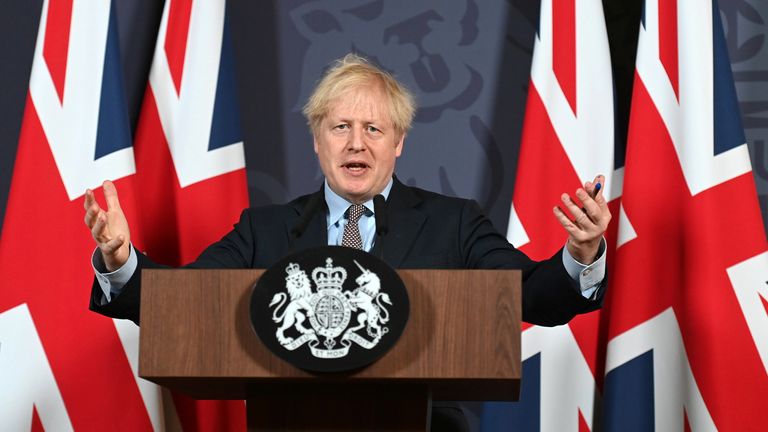 Boris Johnson speaks about the trade deal with the EU
