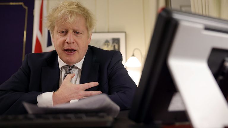 Prime Minister Boris Johnson speaks with President of the European Commission, Ursula von der Leyen about Brexit in his office, 10 Downing Street. Picture by Pippa Fowles / No 10 Downing Street.