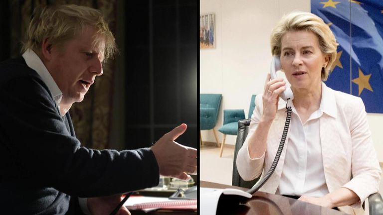 Boris Johnson and Ursula von der Leyen spoke in an hour-long phone call on Saturday
