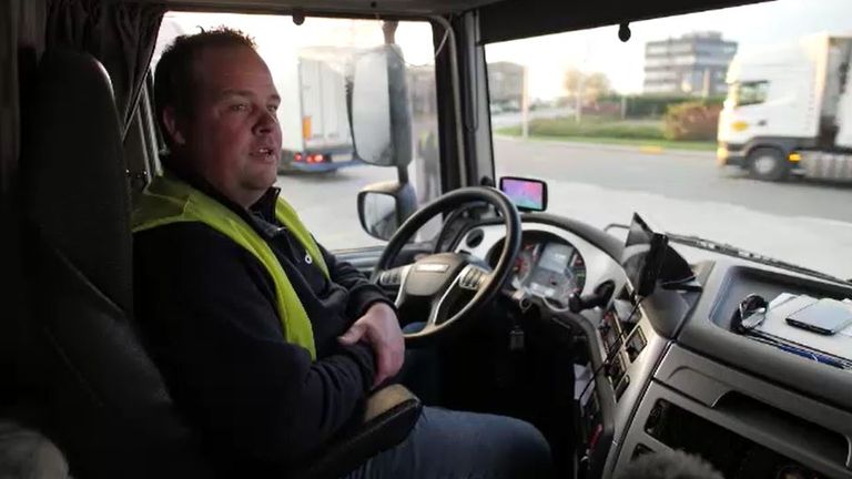 Driver Jeffrey Popma from ABC Logistics in Poeldijk near The Hague