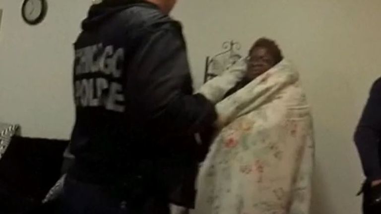 Cops raid wrong house deals & handcuff naked woman