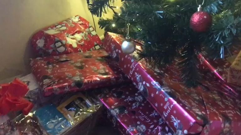 The Knight family had hoped to deliver their presents in person
