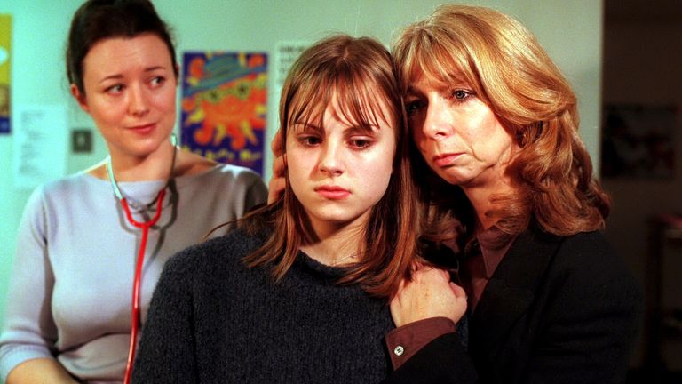 Sarah Platt finds out she is pregnant at 13 in Coronation Street. Pic: ITV