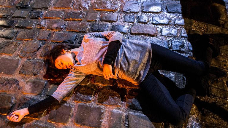 Michelle Keegan as Tina McIntyre, whose murder was the subject of a whodunnit plot in Coronation Street in 2014