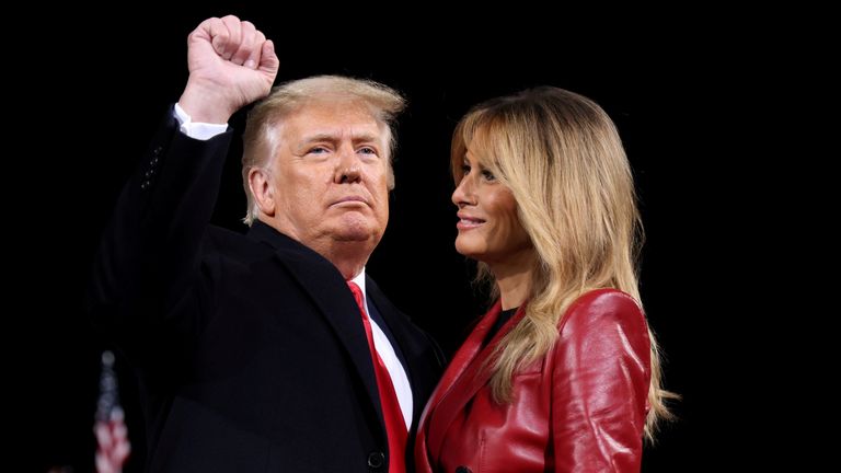Donald and Melania Trump in Valdosta, Georgia