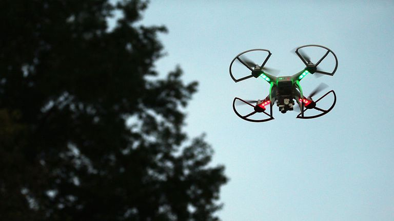 OLD BETHPAGE, NY - AUGUST 30: A drone is flown for recreational purposes in the sky above Old Bethpage, New York on August 30, 2015. (Photo by Bruce Bennett/Getty Images)
