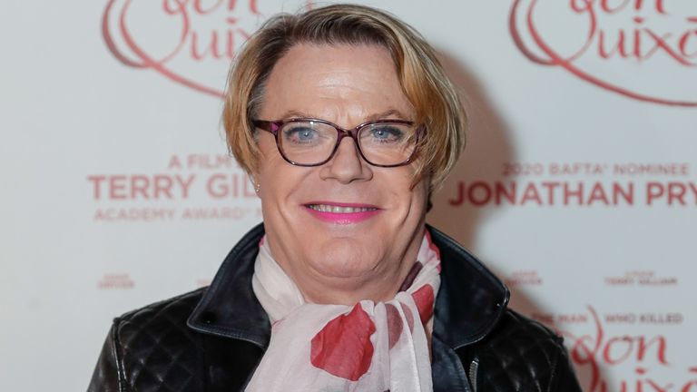 LONDON, ENGLAND - JANUARY 14:   Eddie Izzard attends a special screening of "The Man Who Killed Don Quixote" at The Curzon Mayfair on January 14, 2020 in London, England.(Photo by David M. Benett/Dave Benett/WireImage)