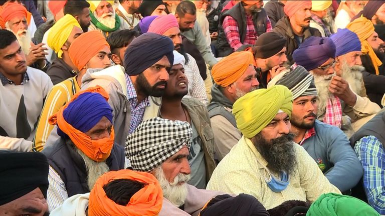 Punjabi farmers protesting