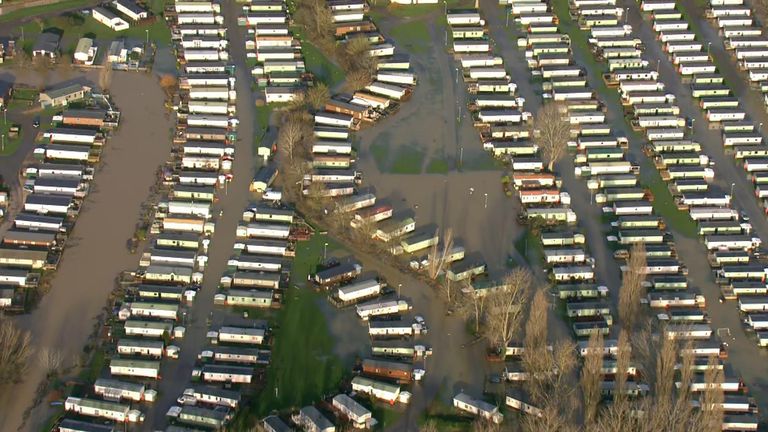 Two people were forced to sleep in their cars on Christmas eve due to flooding preventing them getting to their properties