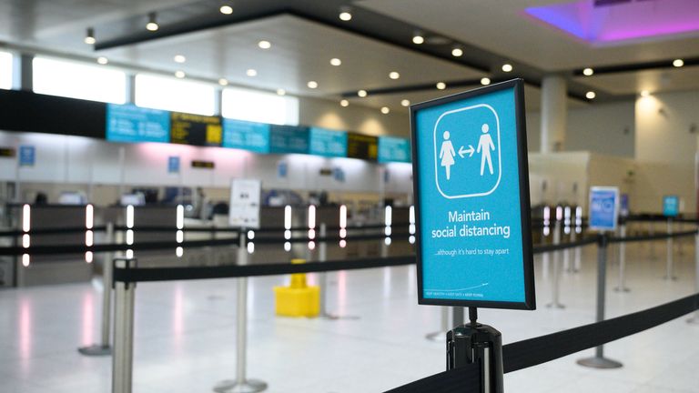 A deserted North Terminal at Gatwick Airport