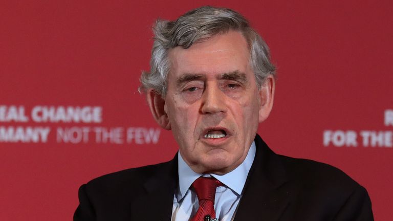 File photo dated 20/5/2019 of former prime minister Gordon Brown