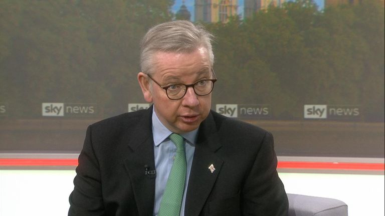 Cabinet minister, Michael Gove says the UK “no longer” needs to introduce measures in the Internal Market Bill