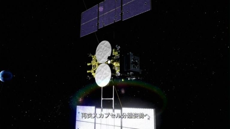 The Hayabusa2 spacecraft.  Pic: JAXA