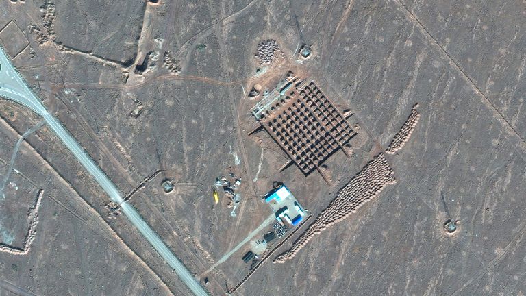 Iran&#39;s Fordo nuclear facility. Pic: Maxar Technologies/AP