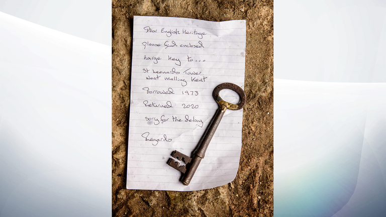 The key was returned with a letter