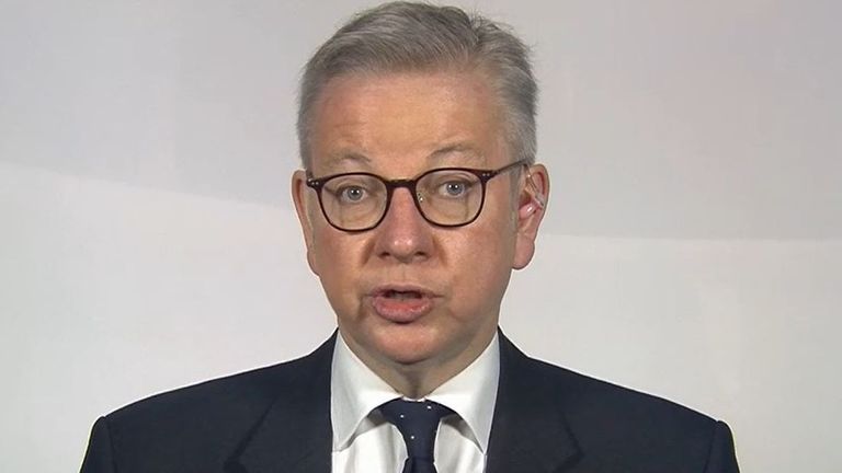 Michael Gove says the government plans to go ahead with staggered school return