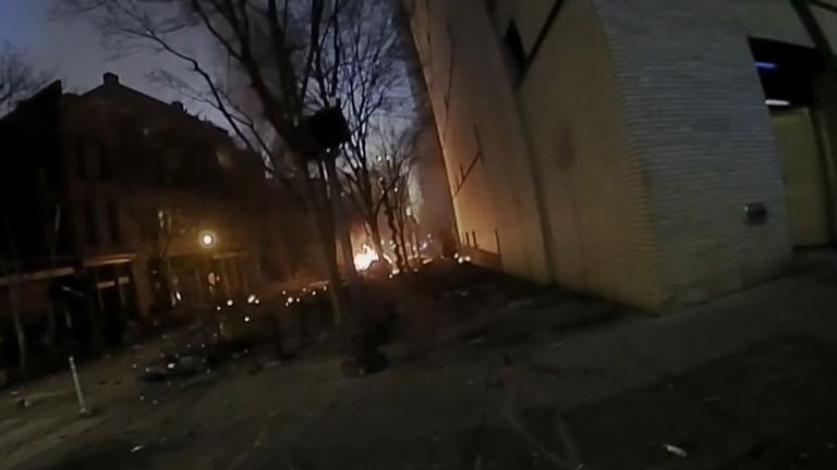 Nashville police have released body cam footage of the Christmas Day bombing.