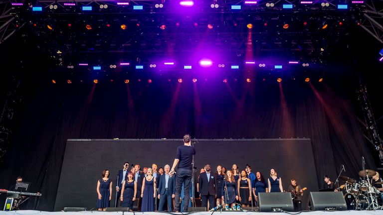 The Lewisham and Greenwich NHS Choir performed at Glastonbury in 2016