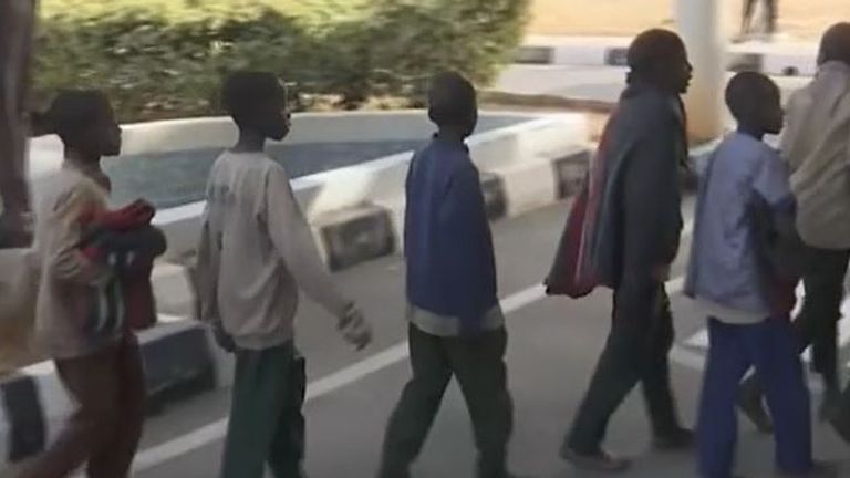 School children arrive in Katsina after kidnap release