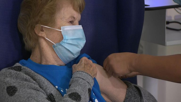 Margaret Keenan, 90, is the first person in the UK to receive the Pfizer/BioNTech vaccine outside of a clinical trial