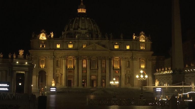 An empty  St Peters square