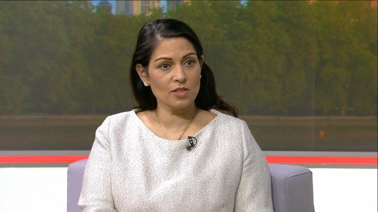 Home Secretary Priti Patel on Sky News