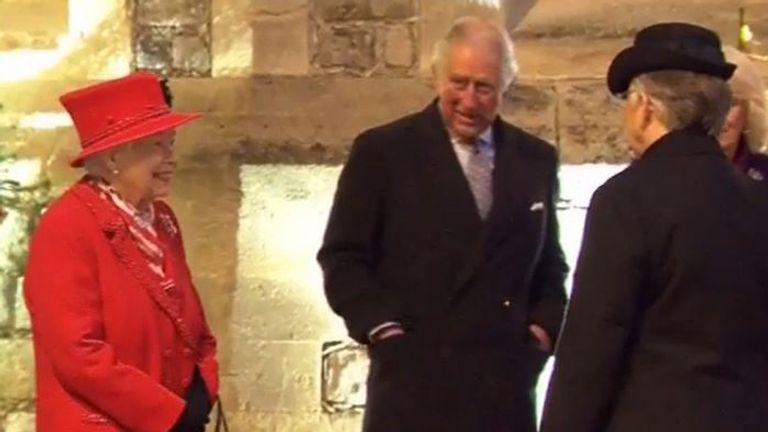 The Queen meets some key workers at Windsor Castle