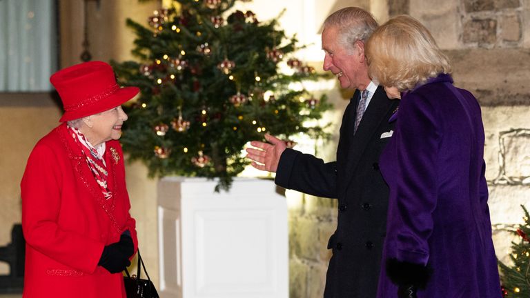 The Queen, Prince Charles and Camilla