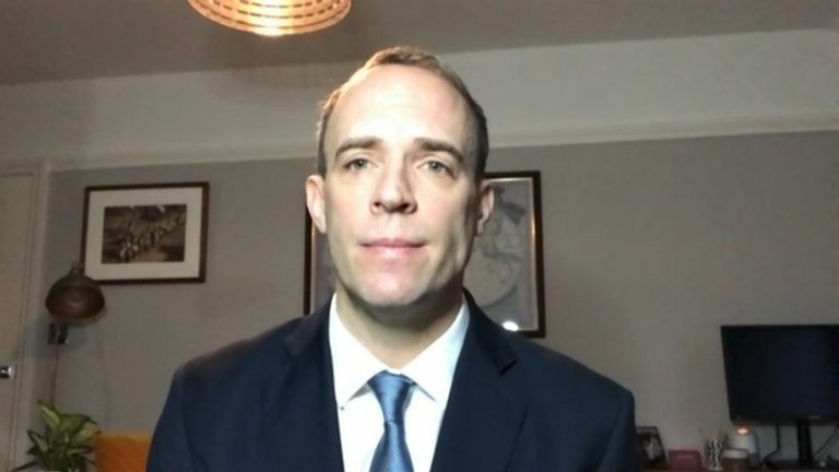 Foreign Secretary Dominic Raab ‘thinks’ Sunday is the final deadline for post-Brexit trade talks unless the EU moves position