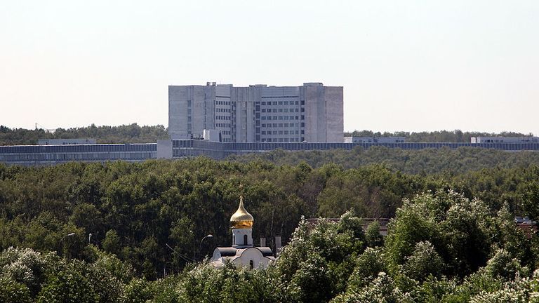 A general view of the Russian Foreign Intelligence Service (SVR) headquarters outside Moscow taken on June 29, 2010. Russia on June 29 demanded an explanation from the United States over the arrests of an alleged spy ring, which struck at a time of rapidly warming ties between Moscow and Washington. The United States said on June 28 it had cracked open a massive alleged spy ring, announcing the arrest of 10 "deep-cover" suspects after unravelling a mission secretly monitored by the FBI for more 