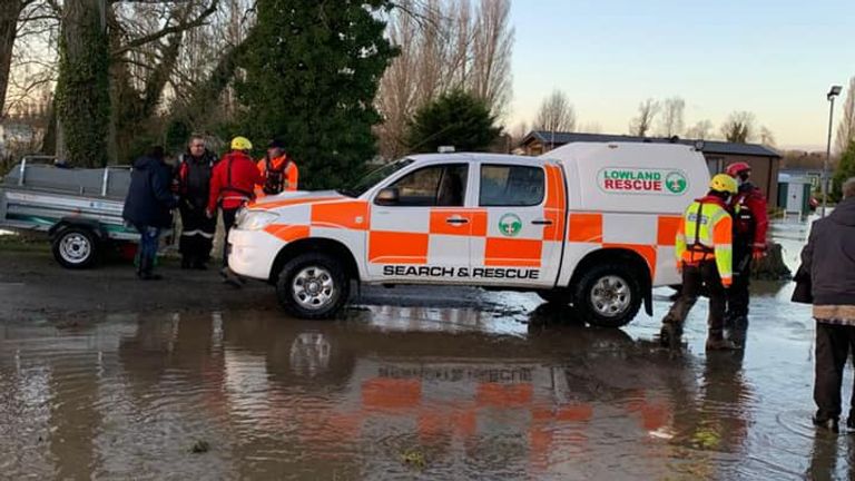 The teams said they made a number of rescues, including a new mother and her young baby. Pic: Northamptonshire Search and Rescue